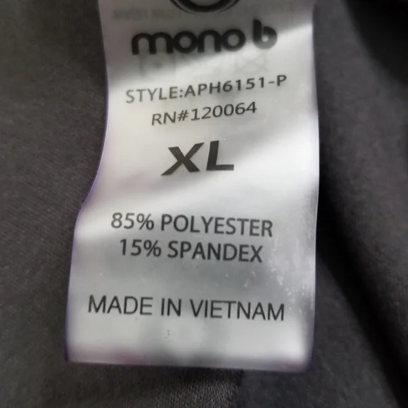 Mono B Women's Black Shredded‎ Knee Laser Cut High Waist Leggings Size XL NEW - Picture 14 of 15